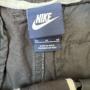Gently worn Nike cargo shorts - waist 32 with 10 inch inseam; charcoal gray.